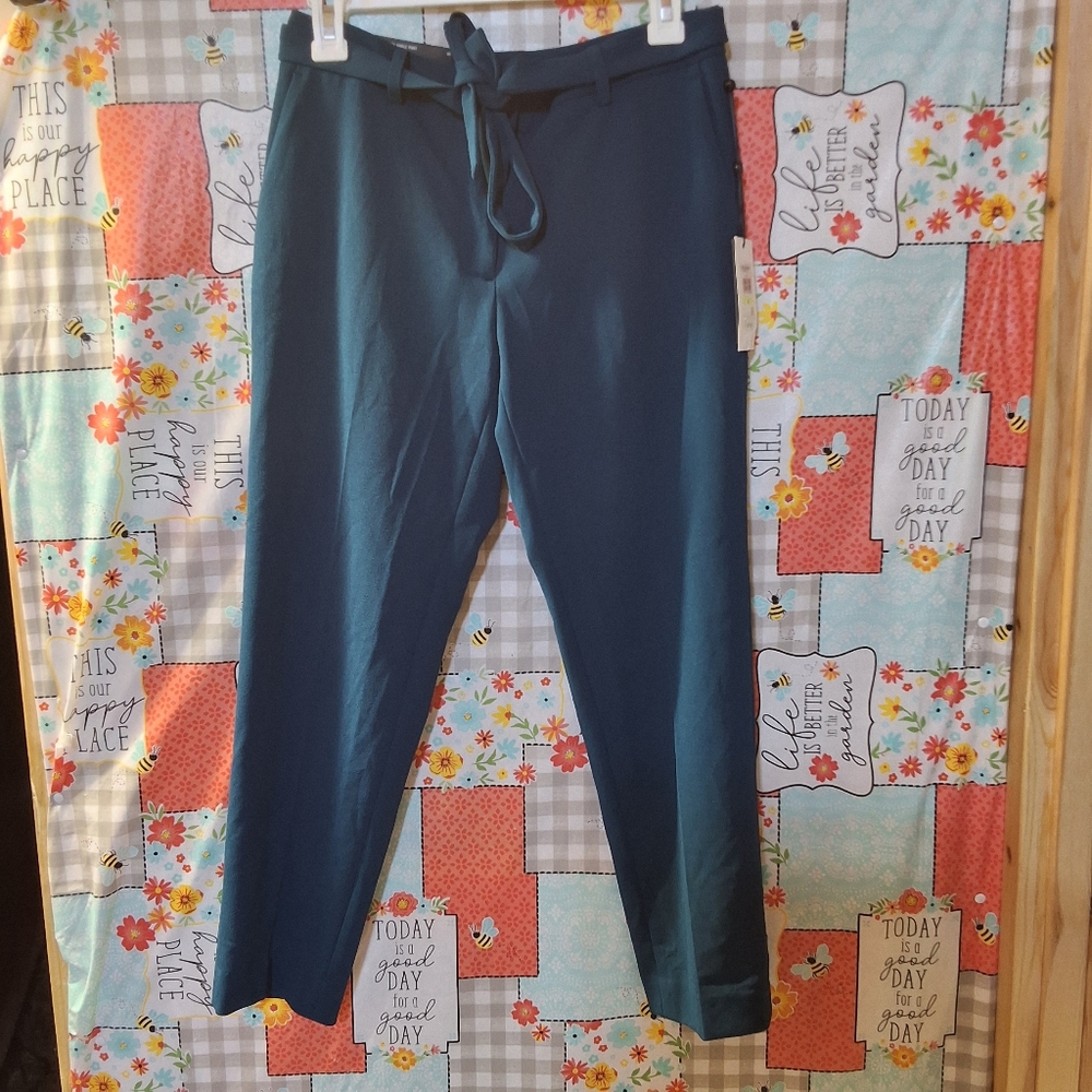NWT DKNY PETITE BELTED ESSEX ANKLE PANTS
